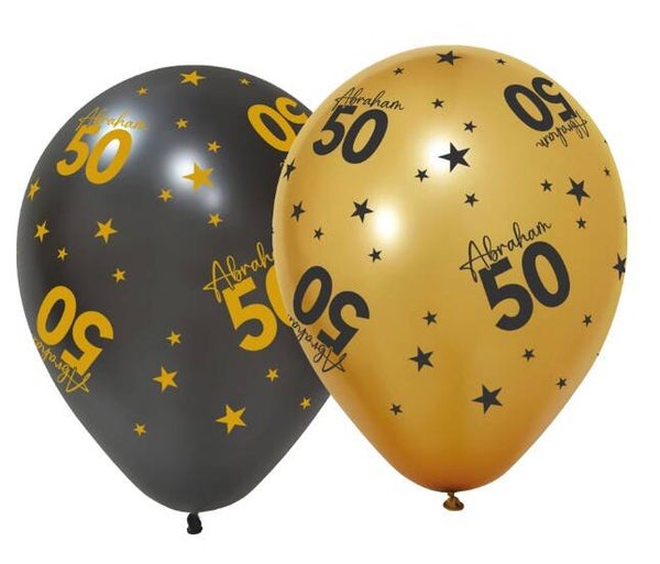 We fiesta Golden Celebrations Ballonnen 6 stuks Abraham 50