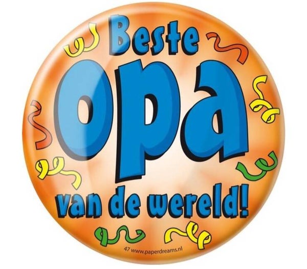 Button xl beste opa van de wereld