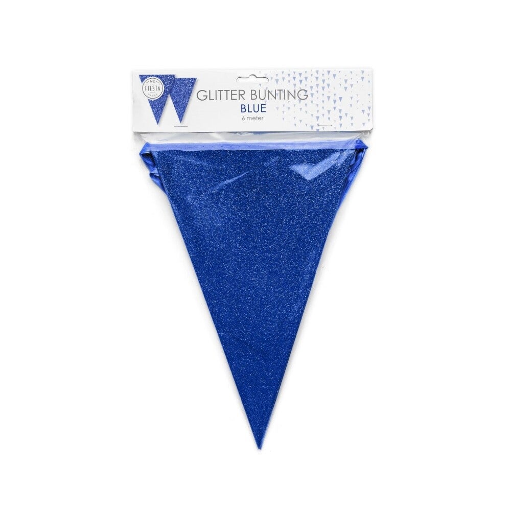 vlaggenlijn Glitter blauw