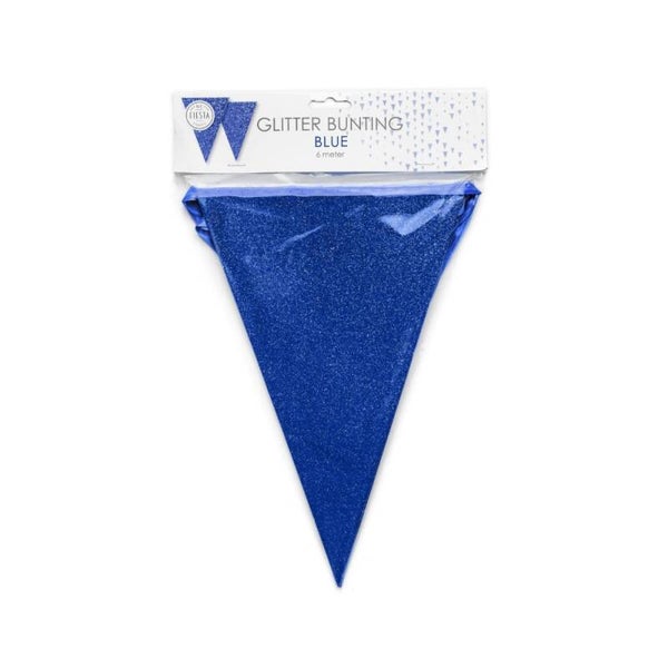 vlaggenlijn Glitter blauw