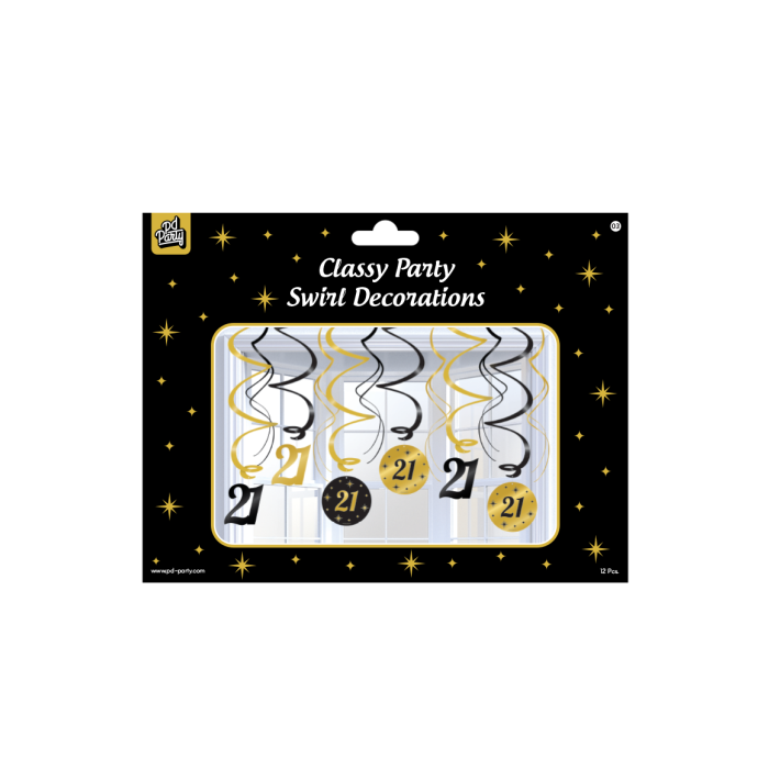Classy party Swirl Decorations 21 jaar