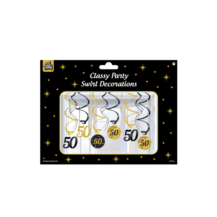 Classy Party Swirl Decorations 50 jaar