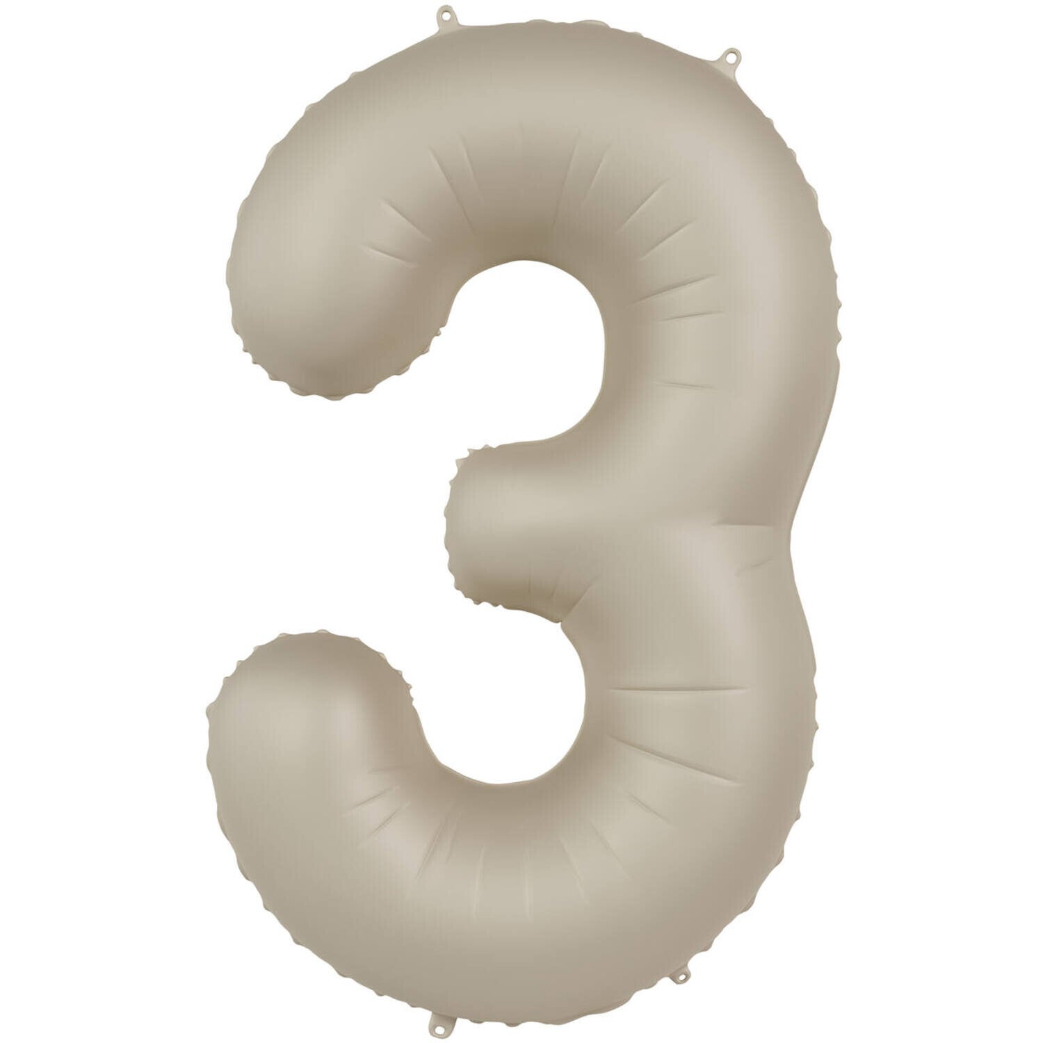 Folie Ballon cijfer 3 Cream Latte 86 cm