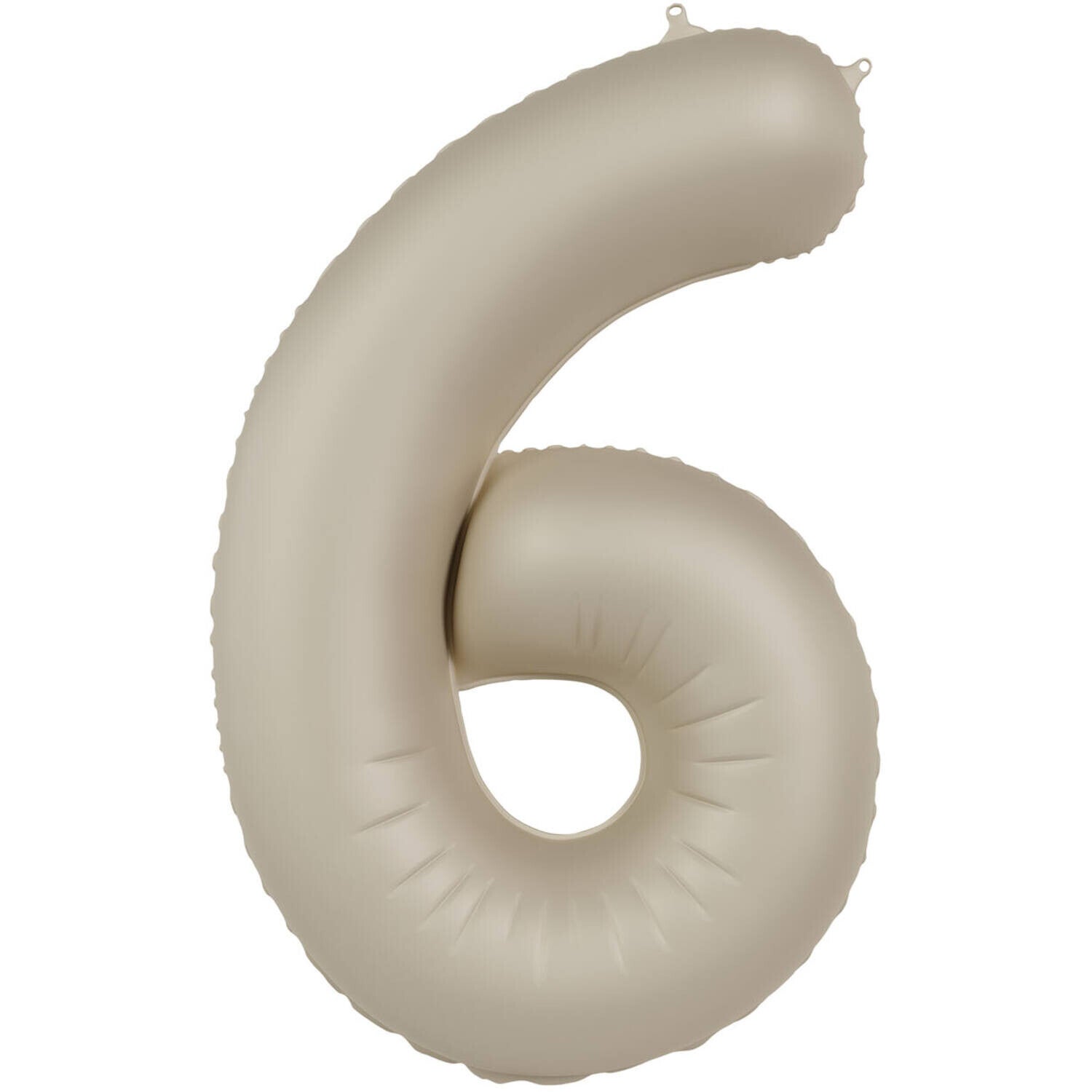 Folie Ballon cijfer 6 Cream Latte 86 cm