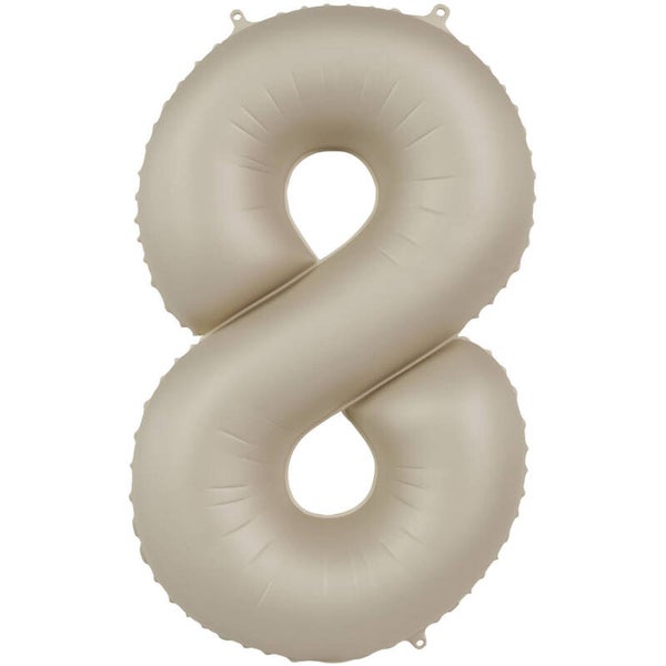 Folie Ballon cijfer 8 Cream Latte 86 cm
