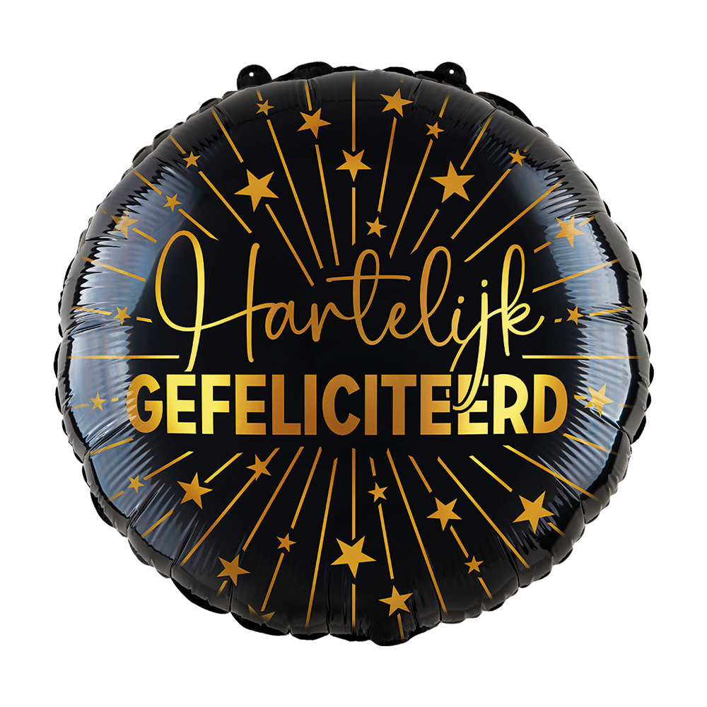 Golden Celebrations Foil Ballon Hartelijk Gefeliciteerd
