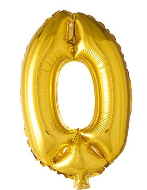 Folieballon  0 goud