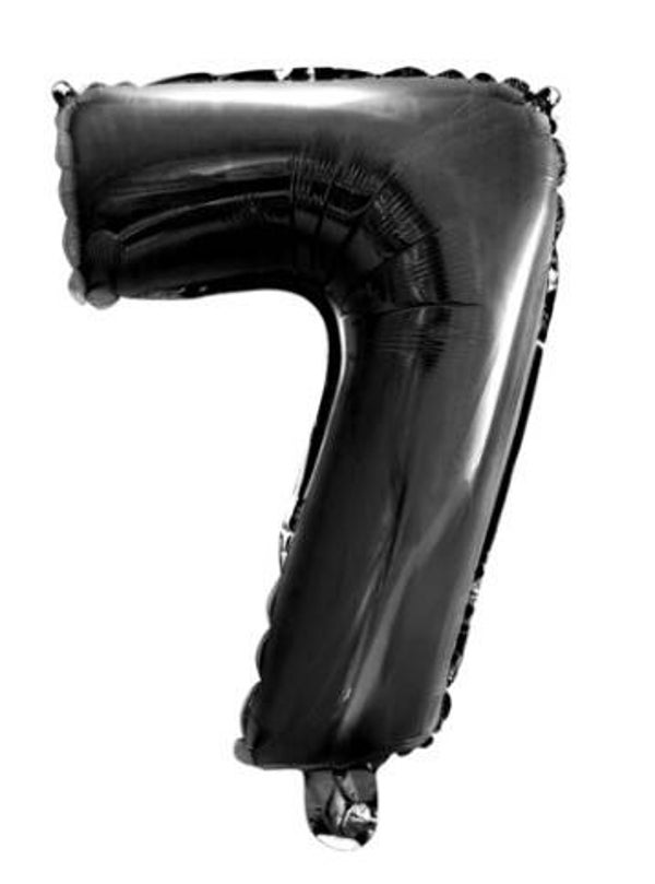 Folieballon 7 zwart