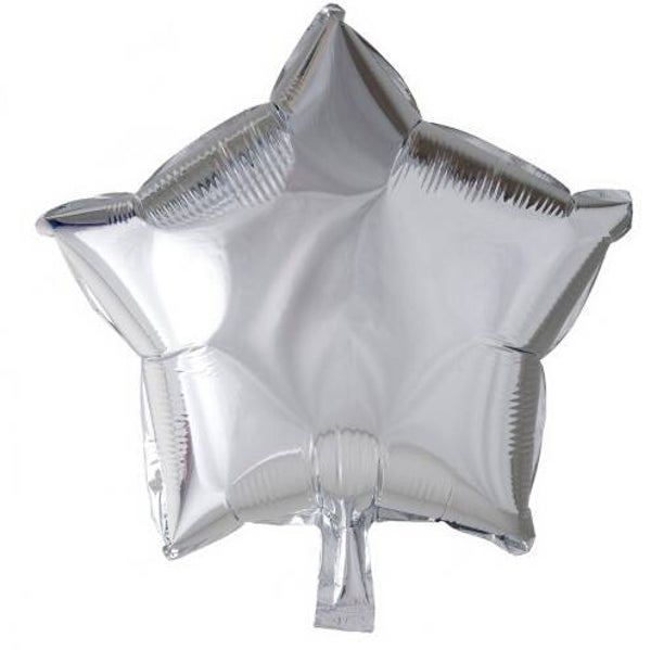 Folieballon ster zilver