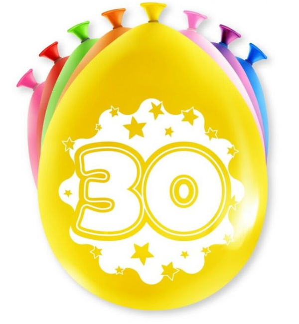 Happy party ballonnen 30 jaar