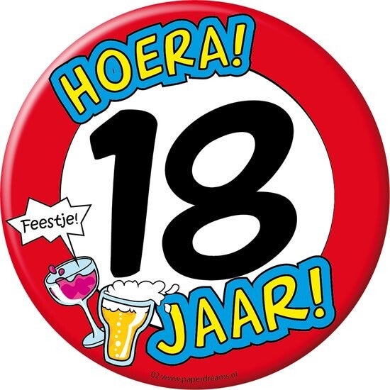 Bierviltjes Hoera 18 jaar
