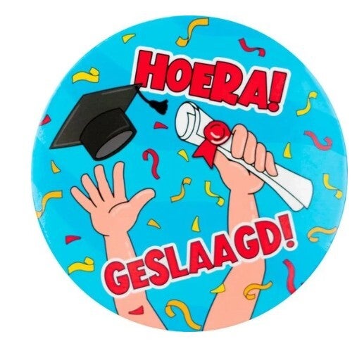 Feestelijke bierviltjes Hoera geslaagd