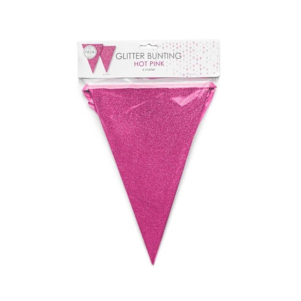vlaggenlijn Glitter hot pink
