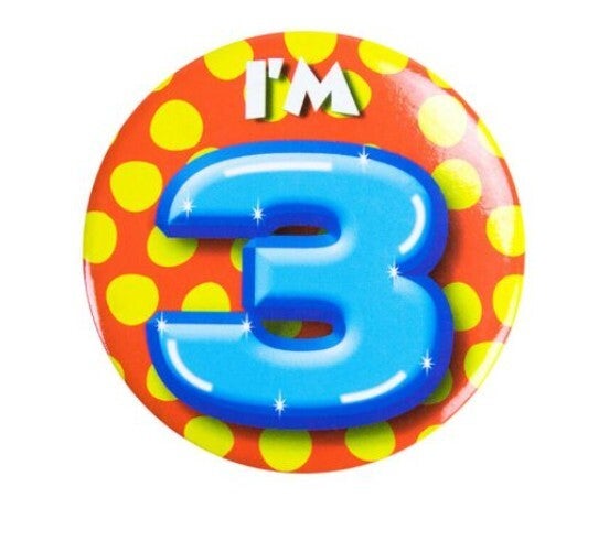 Button Klein i'm 3