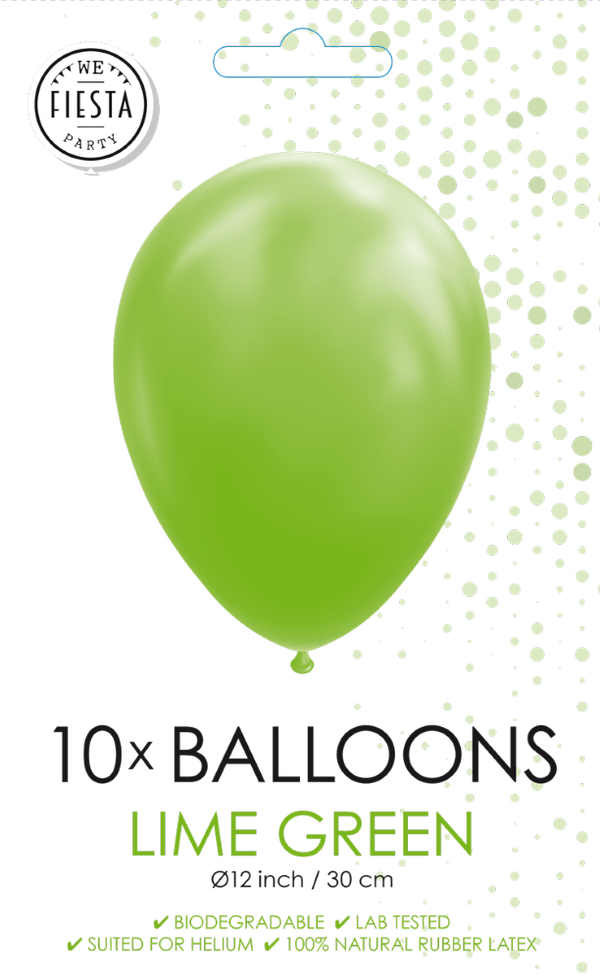 10x Ballonnen limoengroen