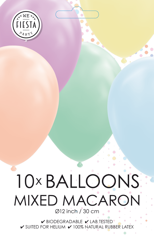 10x Ballonnen Macarons gemengd