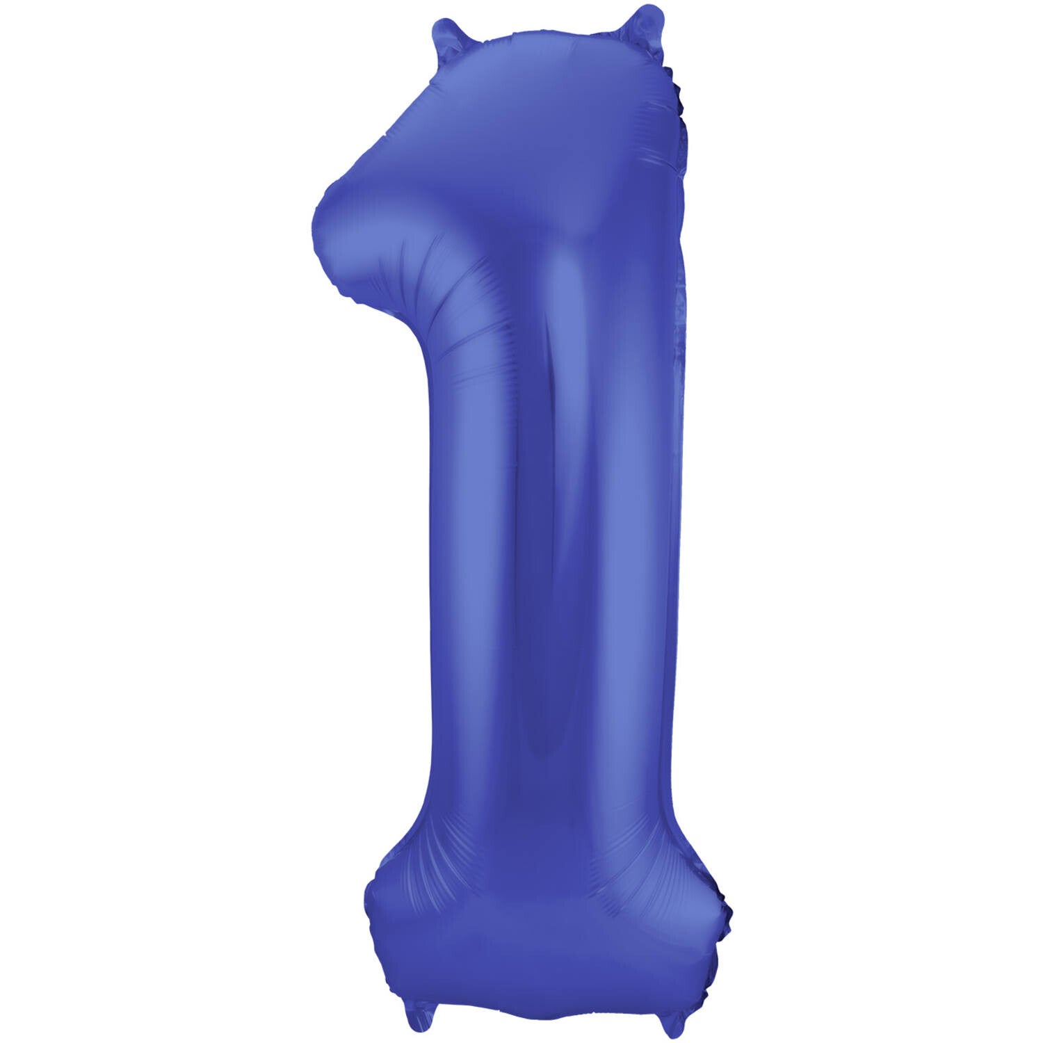 Folie Ballon cijfer 1 Metallic Blauw  86 cm