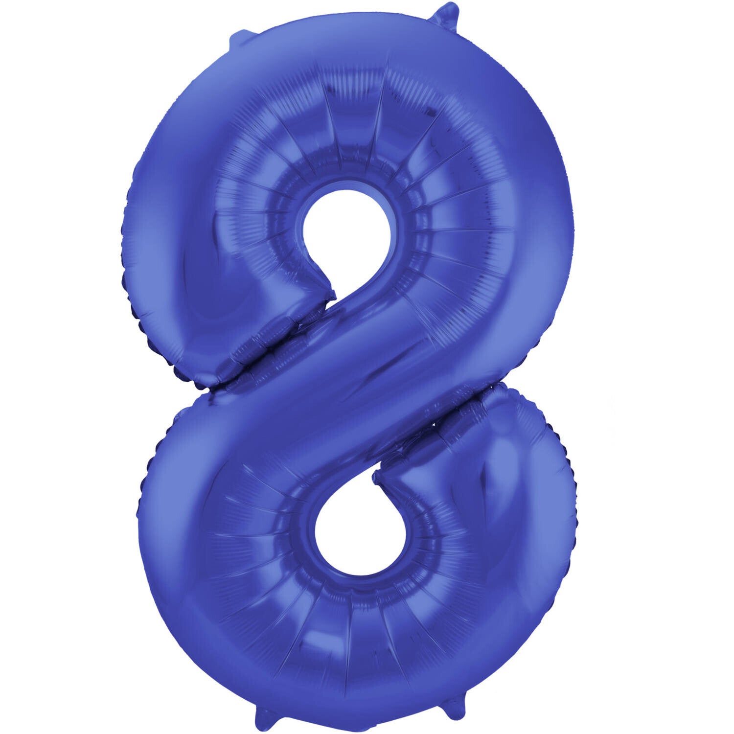 Folie Ballon cijfer 8 Metallic Blauw  86 cm