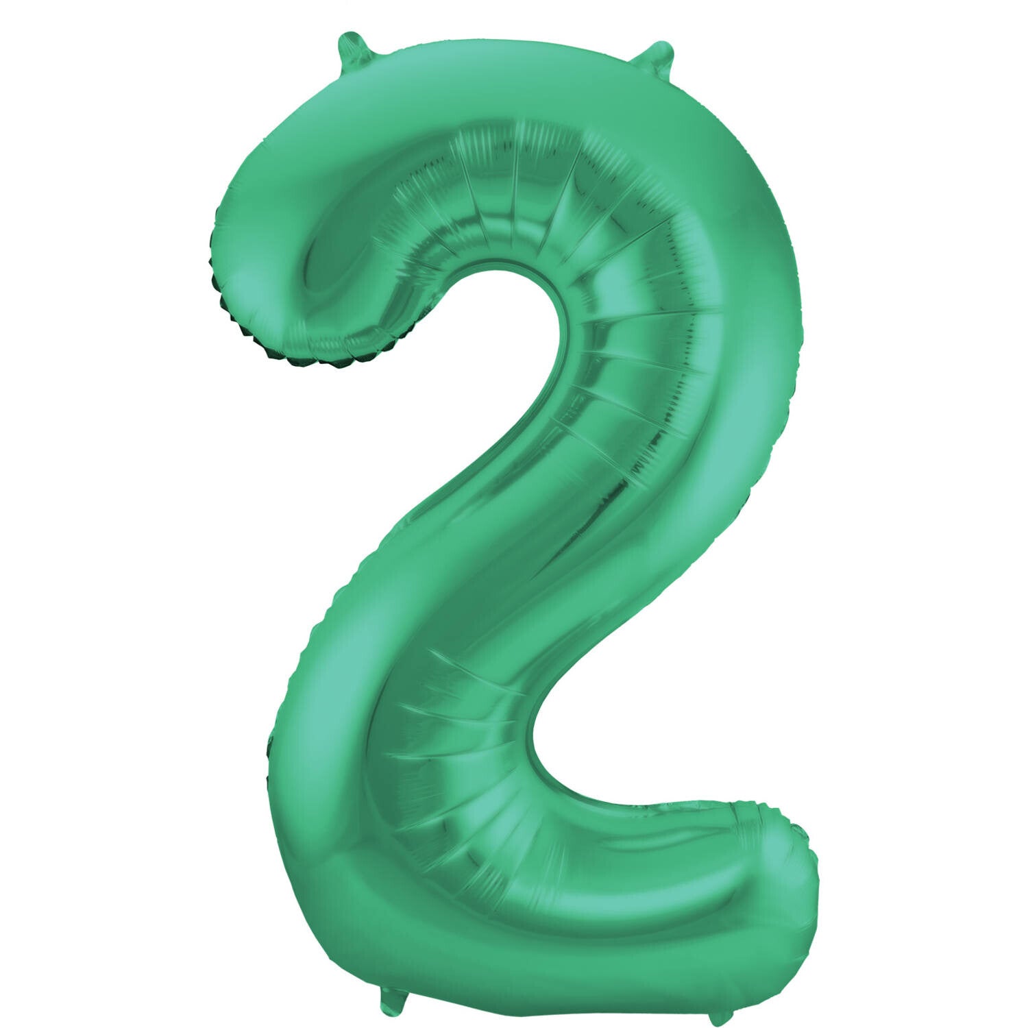 Folie Ballon cijfer 2 Metallic Groen  86 cm