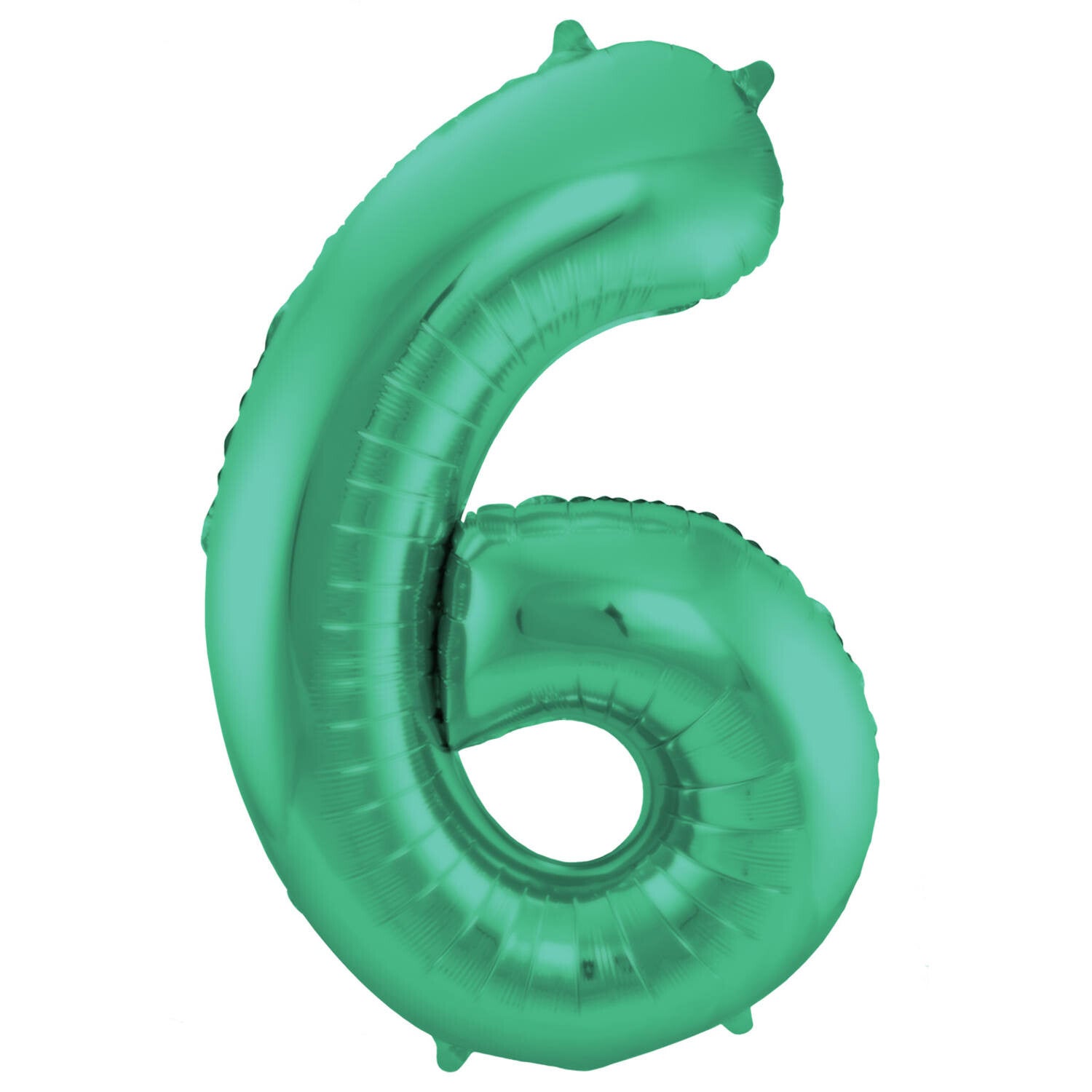 Folie Ballon cijfer 6 Metallic Groen  86 cm