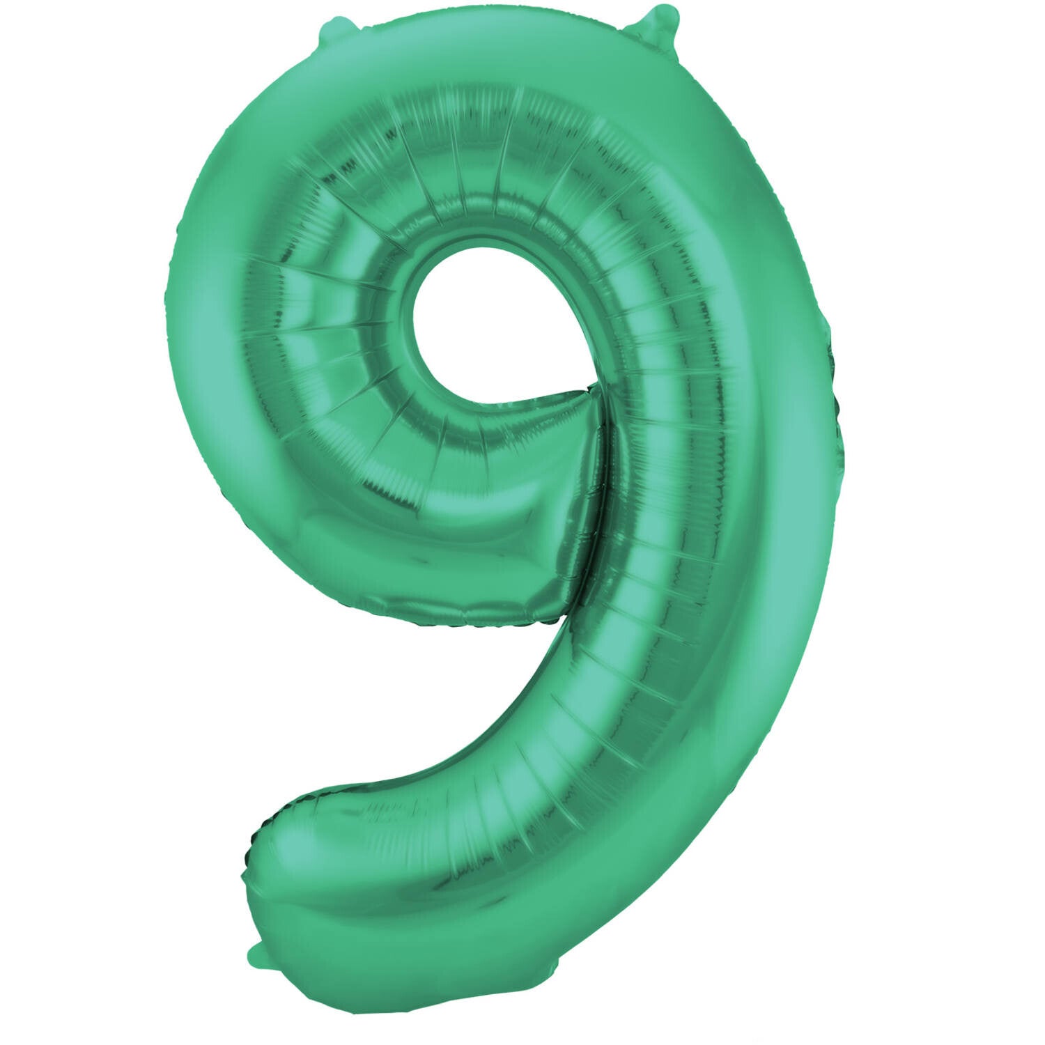 Folie Ballon cijfer 9 Metallic Groen  86 cm