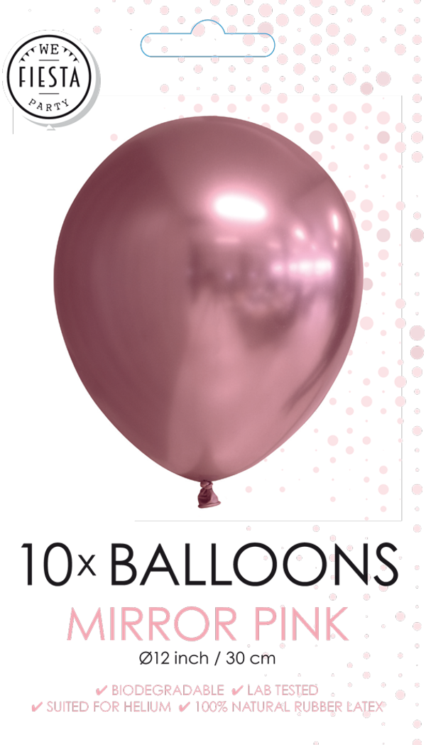10x Ballonnen Mirror Pink
