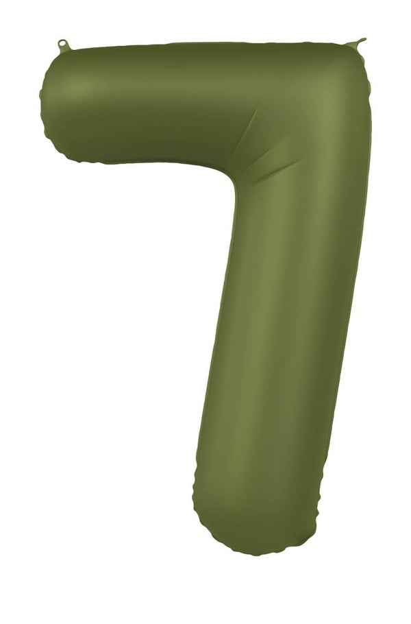 Folie Ballon cijfer 7 Olive Green 86 cm