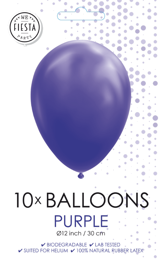 10x Ballonnen paars