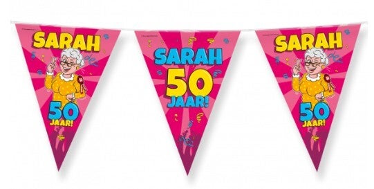 Party Flags - Sarah 50 jaar