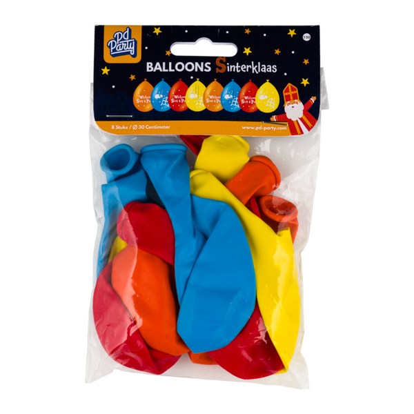 8x Party balloons - Sinterklaas