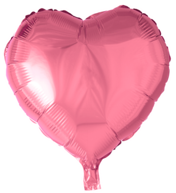 Folieballon hartvorm roze