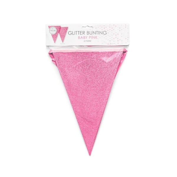 Vlaggenlijn glitter roze