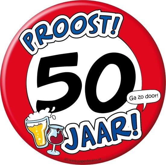 Feestelijke bierviltjes Proost 50 jaar