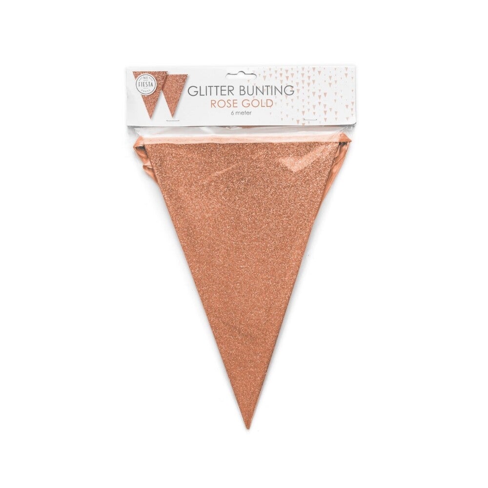 vlaggenlijn Glitter rose goud