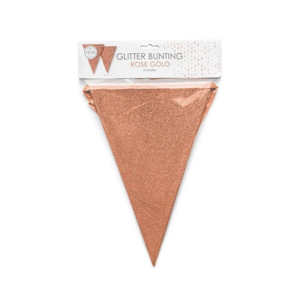 vlaggenlijn Glitter rose goud
