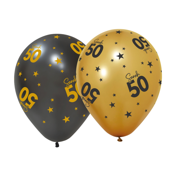We fiesta Golden Celebrations Ballonnen 6 stuks Sarah 50