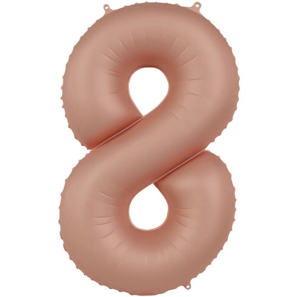 Folie Ballon cijfer 8 Vintage Rose 86 cm