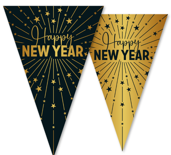 Vlaggenlijn Happy New Year