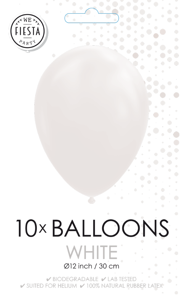 10x Ballonnen wit