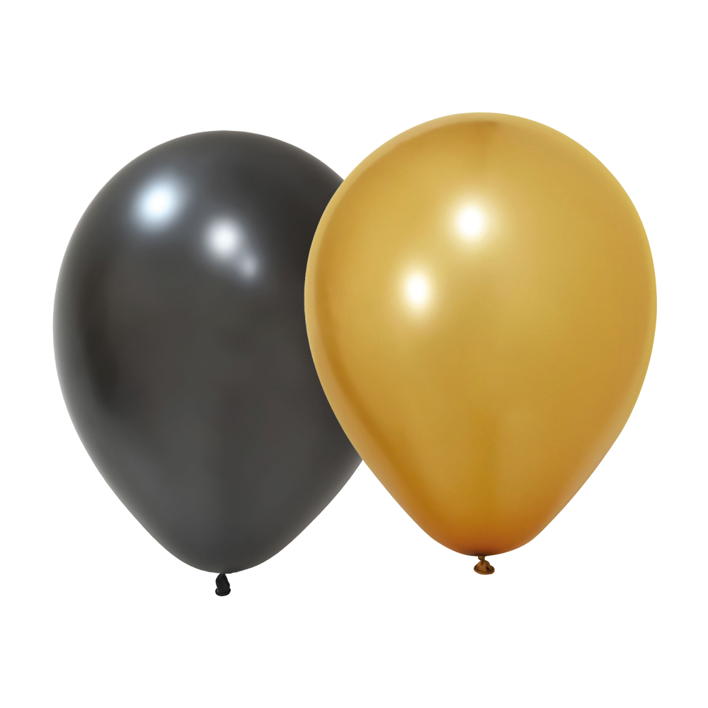 We fiesta Golden Celebrations Ballonnen 6 stuks zwart/Goud