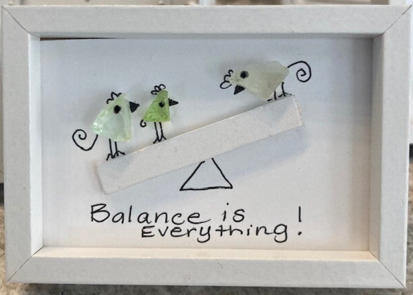 Balance magnet and frame