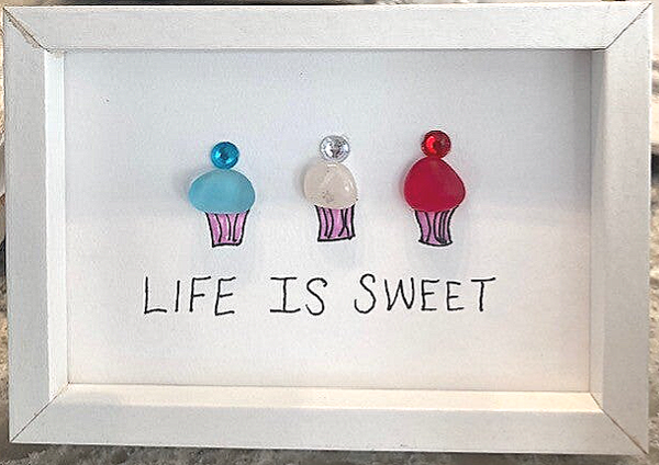 Life is Sweet magnet and frame