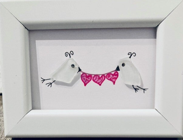 mini hearts on a string