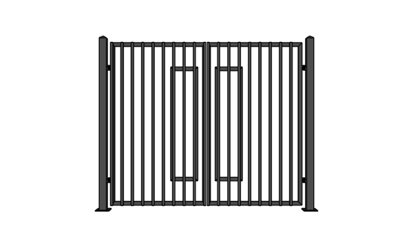 🏗️ Modern Double Swing Gate – Model GATE002