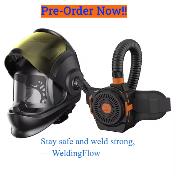 Auto-Darkening Welding Helmet with Air Purifier (PAPR System) WeldingFlow Edition