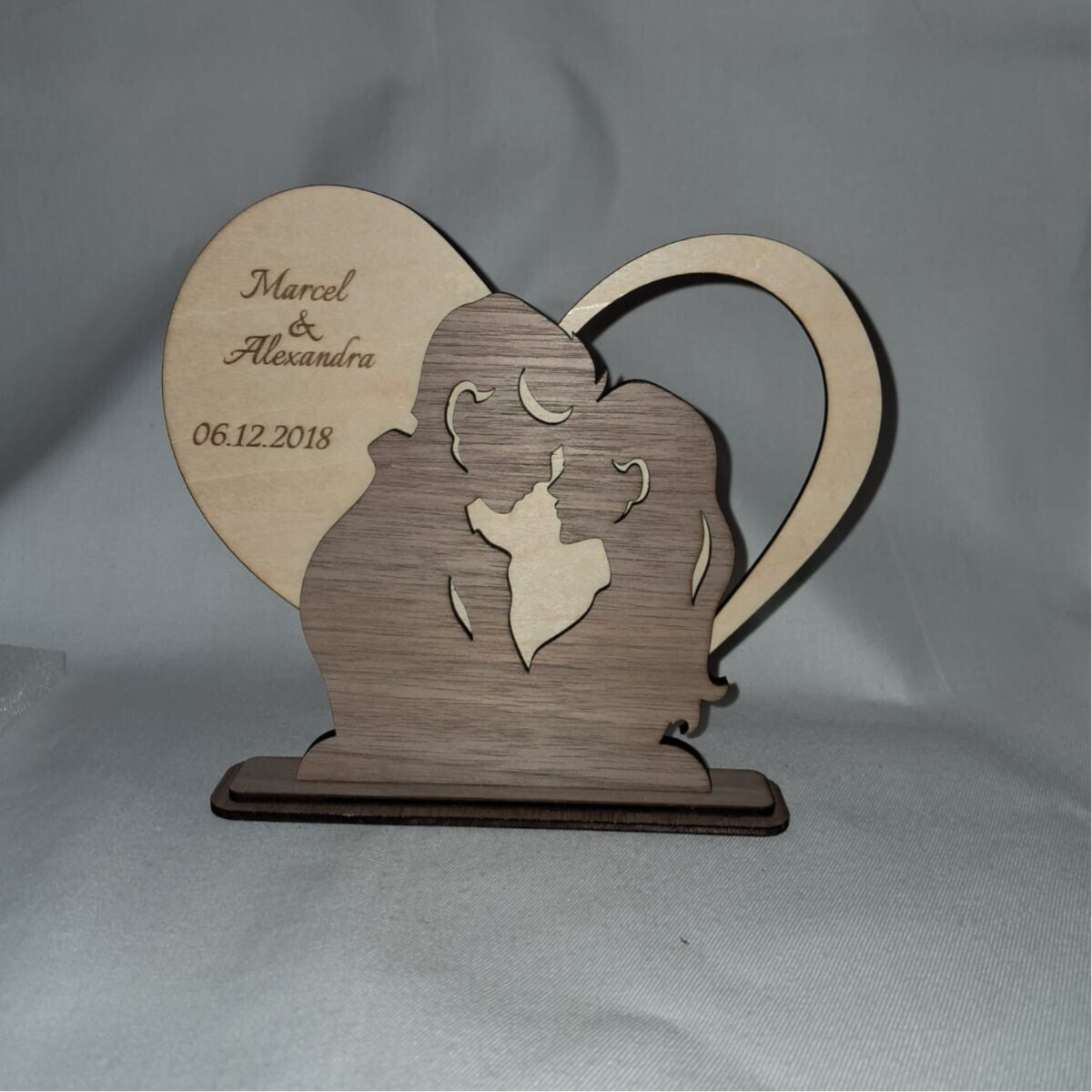 Silhouette-Herz-Aufsteller