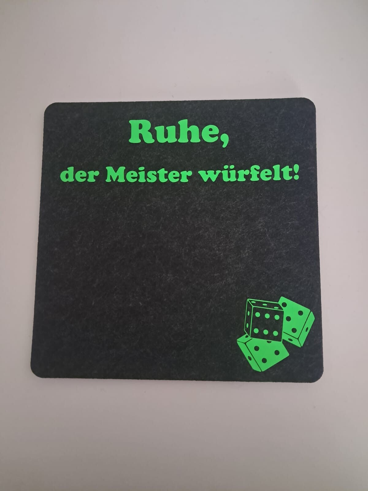 Würfelunterlage "der Meister würfeltl"