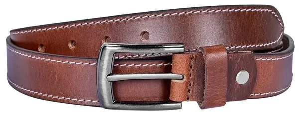 Leonardo Verrelli Genuine Leather Belt - Oversize 120 cm/ 30 mm, brun,Varenr. 3100192-1200