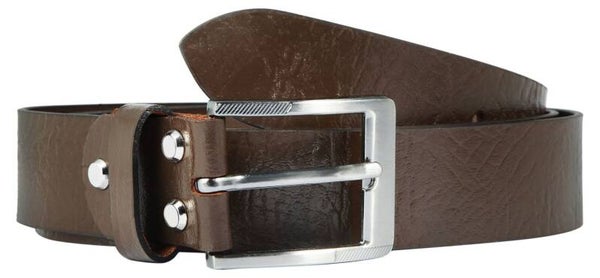 Produktinformationen "Leonardo Verrelli Echtleder Gürtel - Übergröße 120 cm/ 30 mm, braun, kürzbar"varenr 3100192-1200