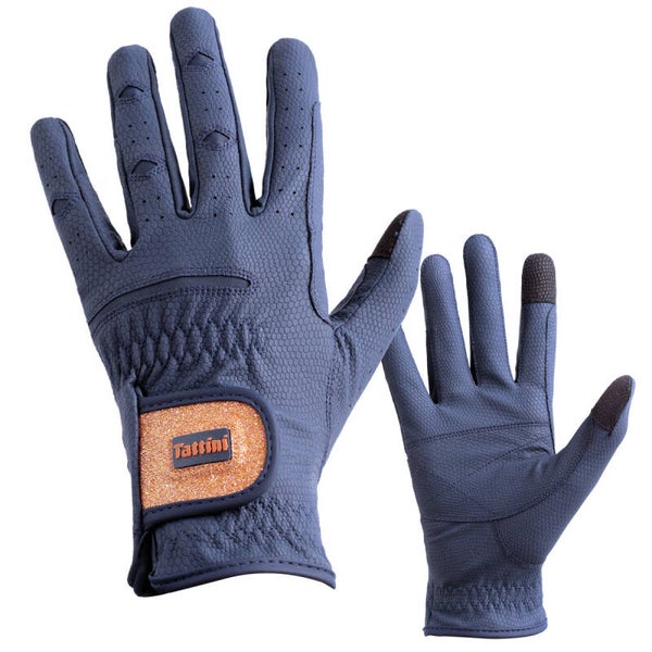 Gants Tattini lurex or rose